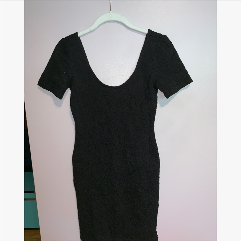 Black mini dress
